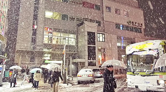 東京下雪了！年輕人連夜搭車逃離東京和新冠肺炎！